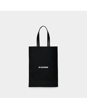 Buchhandtasche - Jil Sander - Baumwolle - Schwarz