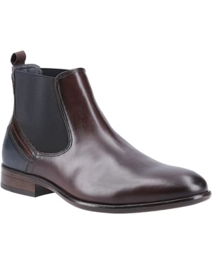 Pod Frank Leder/Textil Herrenstiefel kastanienbraun