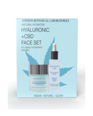 London Botanical Laboratories LBL-Coffret visage CBD + Hyaluronique (Sérum + Hydratant)