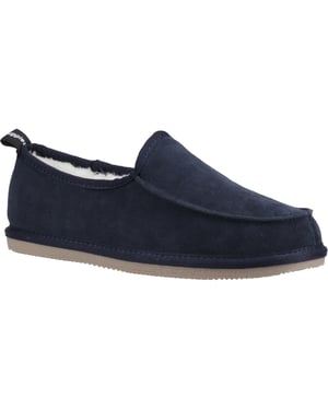 Hush Puppies Charles Wildleder Herren Navy Hausschuhe