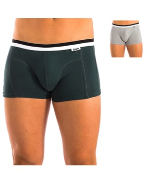 Pack-2 Boxershorts Unno Basic atmungsaktives Gewebe D05H2 Männer