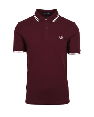 Fred Perry Twin Tipped Poloshirt in Burgunderrot