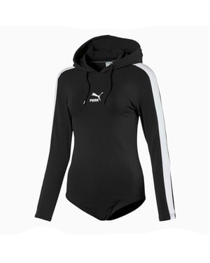 Puma Classics Damen mit Kapuze mit Langarmbodysuit schwarz 596709 01