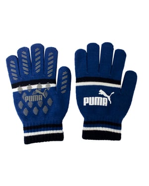 Puma Cat Magic Big Logo Winter Herren Handschuhe Blau Schwarz 041678 04