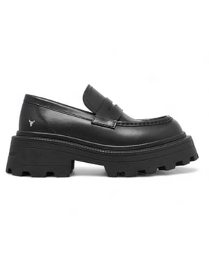 Windsor Smith – Klobige Loafer aus schwarzem Leder – True
