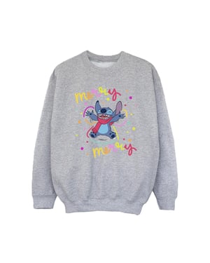 Disney - "Lilo & Stitch Merry Rainbow" Sweatshirt für Mädchen (Grau)