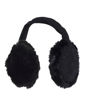 Heat Holders Damen Winter warme gestrickte Ohrenschützer | Kunstpelz | Kaltes Wetter Schwarz