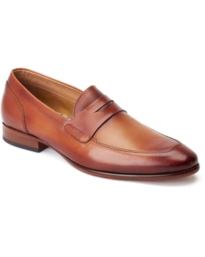 Base London Bruno Herren Mokassins aus gebranntem Tan-Leder