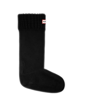 Hunter Original Waffelmanschette hohe schwarze Stiefel Socken