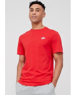 Nike Sportswear T Shirt Club in Rot
