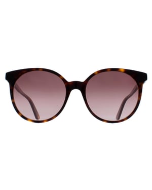 Gucci Rund Damen Dunkel Havanna Braun Farbverlauf GG0488S