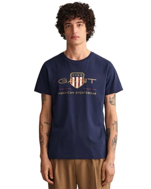 Gant | Herren T-Shirt mit Rundhalsausschnitt Archive Shield