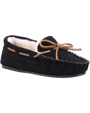 Hush Puppies Childrens/Kids Addison Wildleder Hausschuhe (Schwarz)