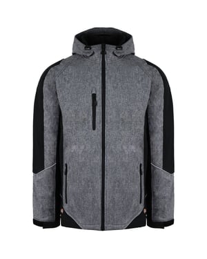 Dickies reflektierende Softshell -Herren grau/schwarz wasserdichte Jacke reflektierend