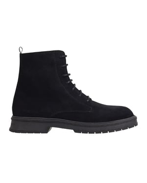 Veterboot Suede von Tommy Hilfiger in der farbe Schwarz und in größe 46.
