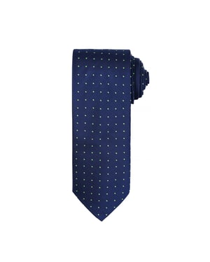 Premier Mens Micro Dot Pattern Formal Work Krawatte (Navy/ Lime)