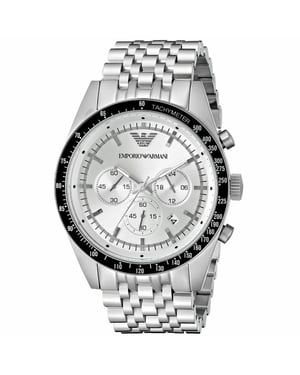 Emporio Armani AR6073 Sportivo Silber Chronograph Herrenuhr