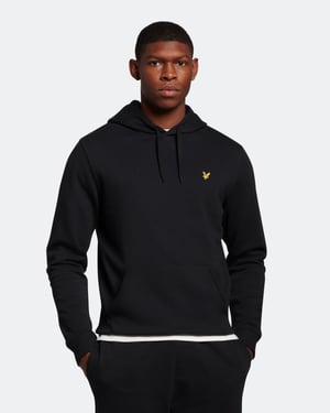 Lyle & Scott Pullover Hoodie Plus in Schwarz