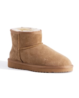 Aus Wooli "Bondi" Australien Kurze Schafsleder-Stiefelette, Tan