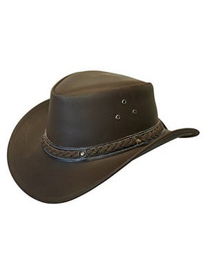 Cowboy Outback Australischer Buschhut aus echtem Leder