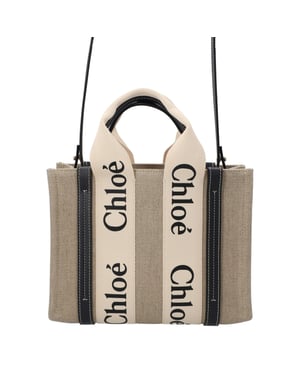 Chloé Kleine Woody Tote Bag Schwarz