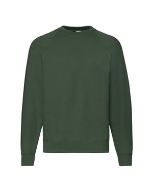 Fruit of the Loom - "Classic" Sweatshirt für Herren/Damen Unisex Raglanärmel (Flaschengrün)