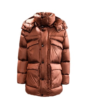 Jack Wolfskin Tech Lab Upper East Mens Brown Puffermantel