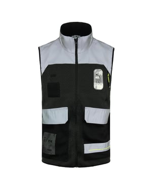 Puma x Helly Hansen ärmellose graue Herren Refelctive Polar Fleece Weste 598279 01
