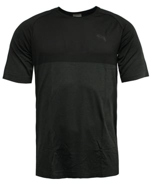 Puma Herren Tempo Evoknit Fitness Training T-Shirt Top Black Grey 575037 01 RW83