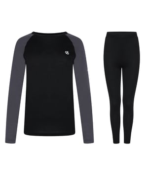 Dare 2B - "Exchange III" Basisschicht-Set für Damen (Schwarz/Ebenholz)