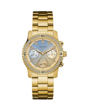 Guess W0774L2 Analog Quarz Stahl Gold Damenuhr