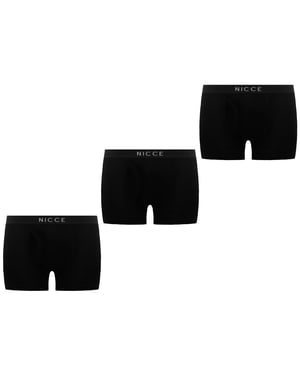 Nicce 3er-Pack Cubar Herren-Boxershorts in Schwarz