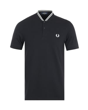 Polo Col Bomber Pique Polo Fred Perry Pour Homme en Noir