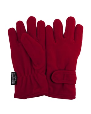 FLOSO Mädchen Kinder/Kinder einfache thermische Thinsulate Fleece Handschuhe (3M 40g) (Rot)