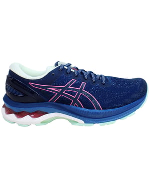 Asics Gel-Kayano 27 Blaue Laufschuhe für Damen