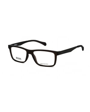 Hugo Boss Rectangular Herren Matt Braun Dunkel Ruthenium BOSS 0870