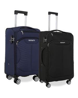 Weicher Kabinenkoffer, 36,5 x 23,5 x 58 cm, Nylon 900D, geeignet, integriertes TSA-Schloss für Easyjet, Ryanair, Wizzair