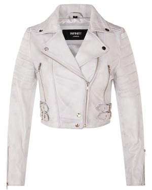 Damen Brando Kurze Lederjacke-Longtown