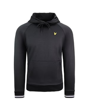 Lyle & Scott Tipped Tricot Herren Hoodie schwarz