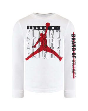 Nike Air Jordan Long Sleeve Crew Hals weiße Kinder Top DB7036 100