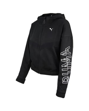 Puma Reißverschluss up Frauen schwarzer Hoodie