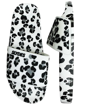 Slydes Blur Womens White/Black Sliders Blur