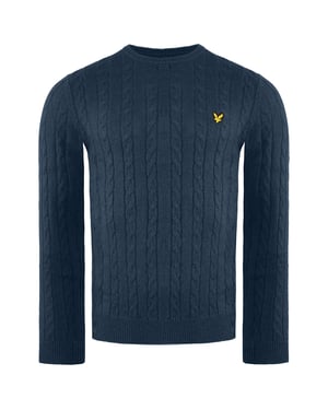 Lyle & Scott Cable Mens Navy Pullover