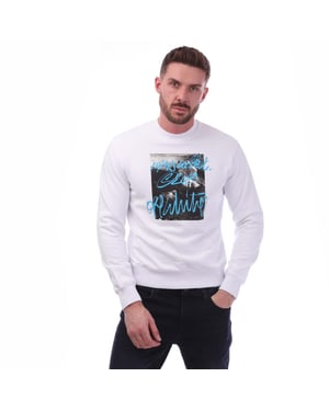 Off-white Rocks Type Slim Crewneck Weiß