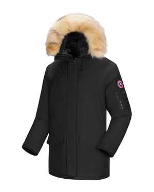 Subprime-Parka für Herren. Der Parka besteht aus hochwertigem Polyester und hat ein warmes Innenfutter. Ideal für die kalten Wintermonate. Der Pelzkragen besteht aus Kunstfell und ist abnehmbar.
