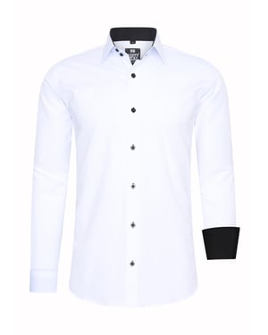 Rusty Neal Overhemd Slim Fit Weiss
