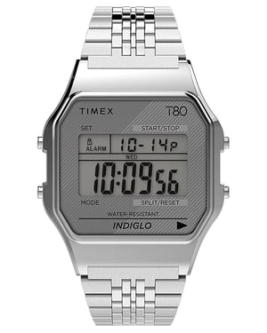 Timex T80 Unisex Silberne Uhr TW2R79300