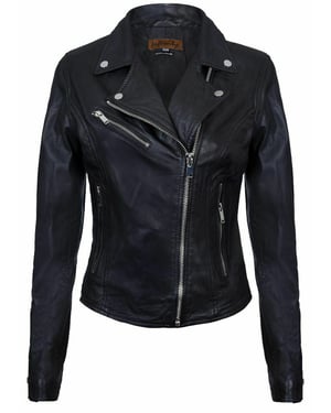 Klassische Damen-Brando-Bikerjacke aus Leder in Loughton
