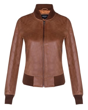 Klassische MA-1-Bomberjacke aus Leder für Damen – Newcastle