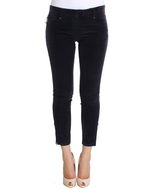 Costume National Jeans Corduroys courts pour femmes, violet